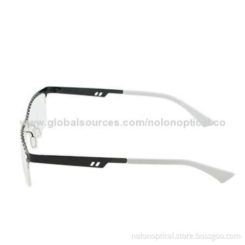 New style stainless steel eye-wear frames with demo lens, customized logos